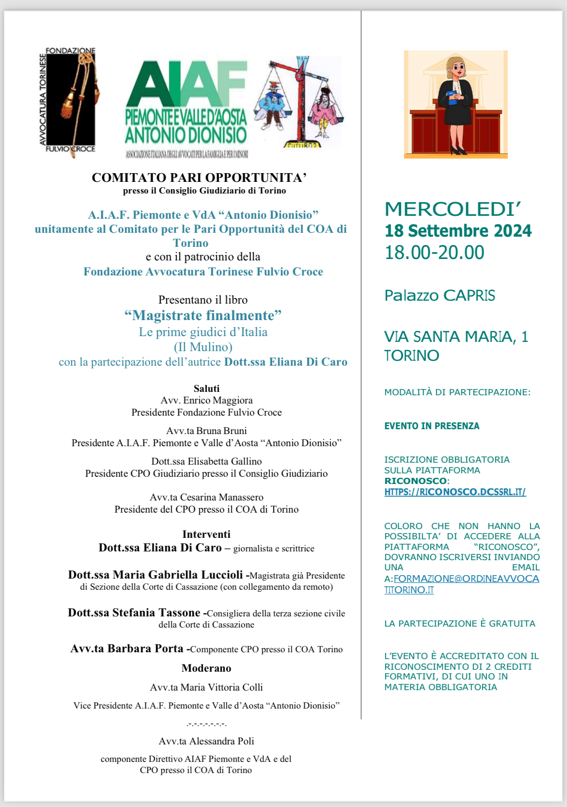 “Magistrate finalmente”, la presentazione del libro